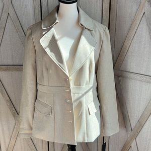 Levine Classics suite blazer jacket with buttons. Sz 14. Beautiful Taupe color.